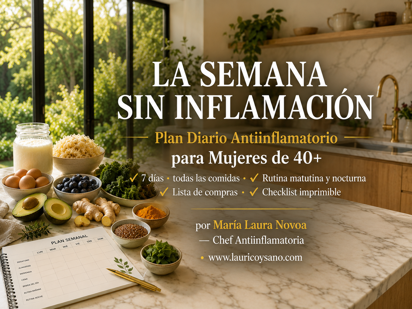 La Semana Sin Inflamación — Plan Diario Antiinflamatorio para Mujeres de 40+